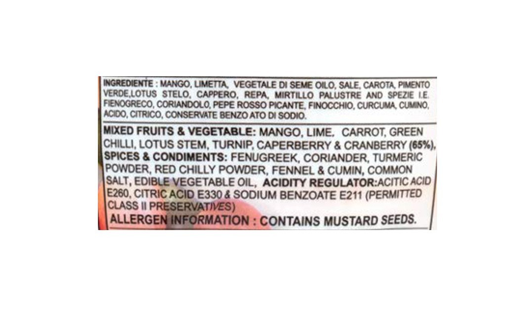 Pachranga's farm Fresh Mixed Pickle    Plastic Jar  1 kilogram